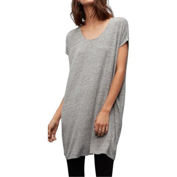 Aritzia Wilfred Free Lorelei T Shirt Dress Jersey Knit Short Sleeve Gray Size S - Picture 2 of 13